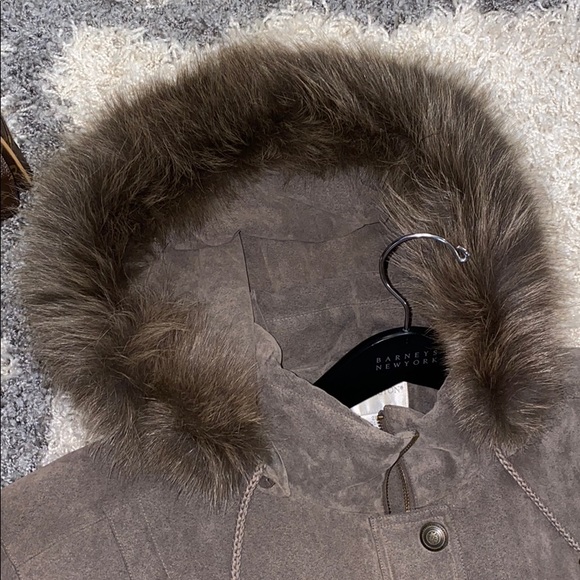 Fox fur trim thermal winter coat - Picture 5 of 13